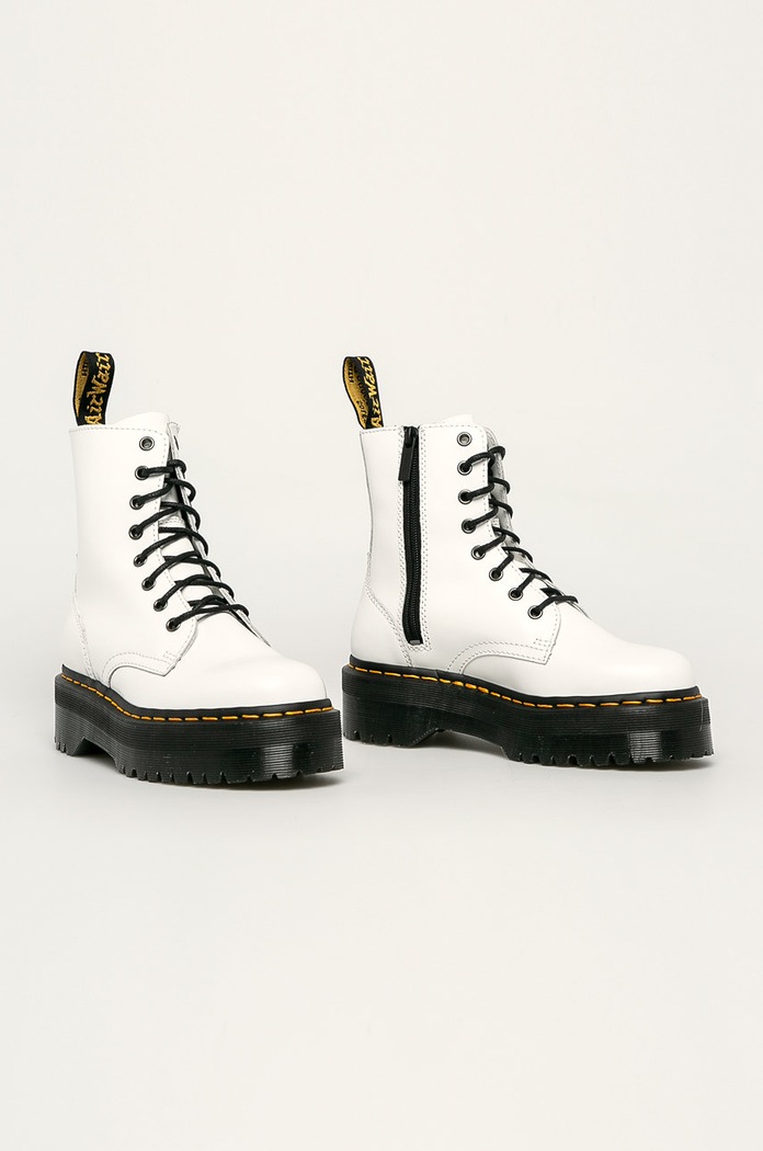 Dr. Martens leather biker boots Jadon Polished Smooth DM15265100 white AA00
