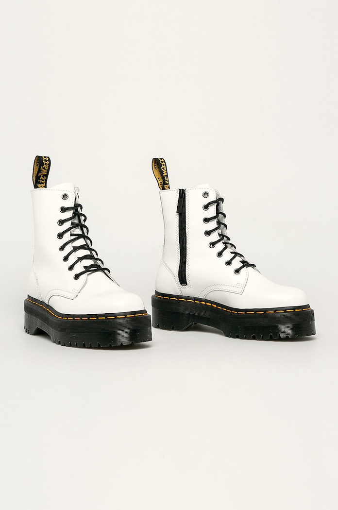 Dr. Martens leather biker boots Jadon Polished Smooth DM15265100 white AA00