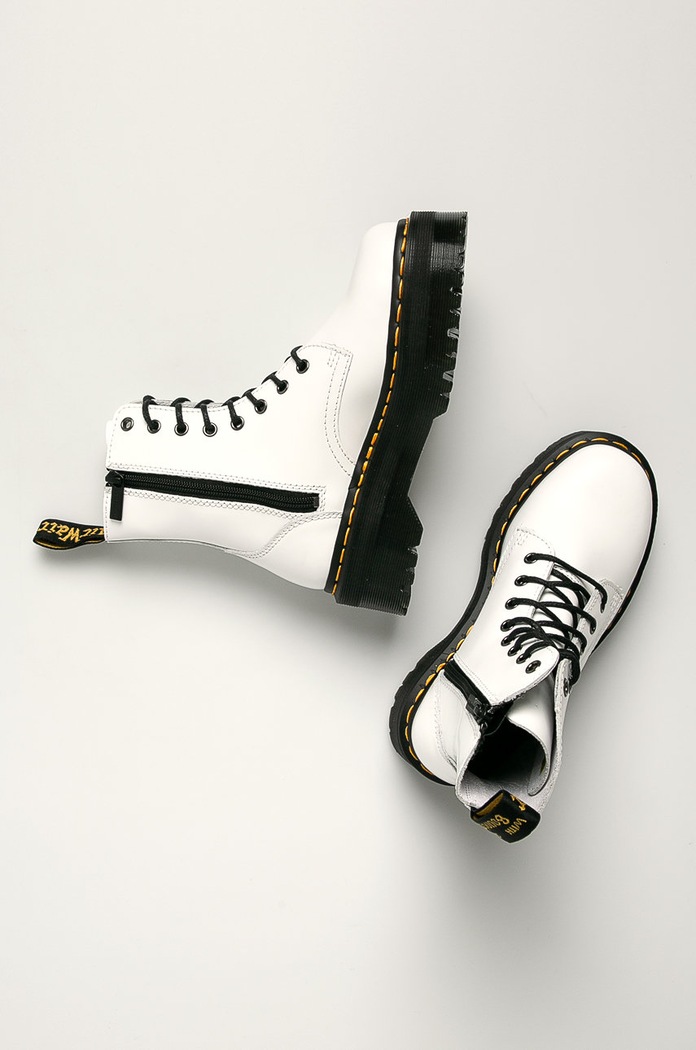 Shoes Dr. Martens leather biker boots Jadon Polished Smooth DM15265100 white
