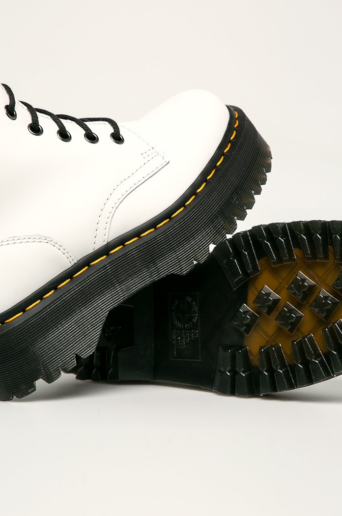 Dr. Martens leather biker boots Jadon Polished Smooth DM15265100 white
