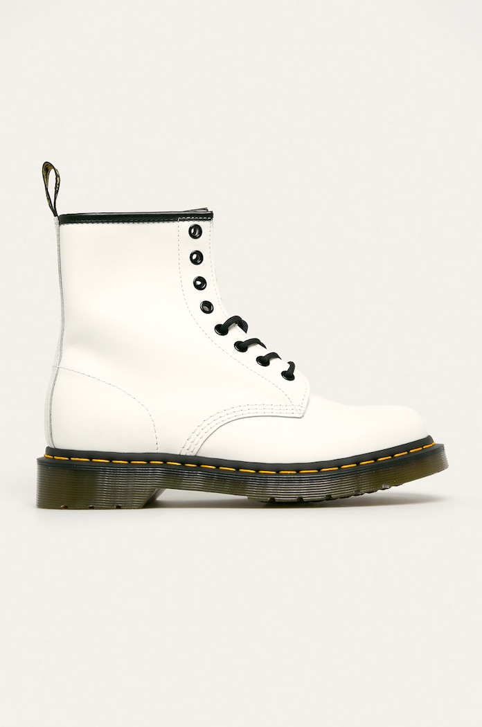 Kožené farmářky Dr. Martens nezateplené bílá DM11822100