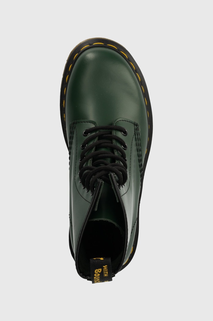Dr. Martens leather biker boots 1460 DM11822207 green