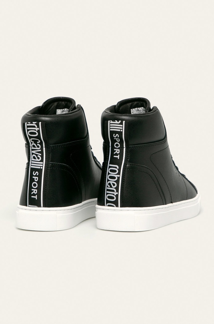 Încălțăminte Roberto Cavalli Sport - Ghete de piele JYX27Y.FT038 negru