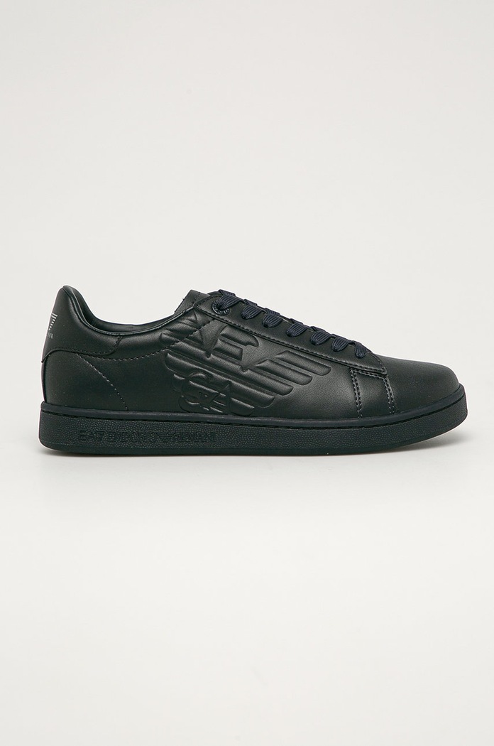 EA7 Emporio Armani - Kožené boty námořnická modř XCC51.X8X001