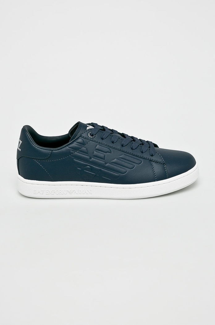 EA7 Emporio Armani - Kožne cipele mornarsko plava XCC51.X8X001