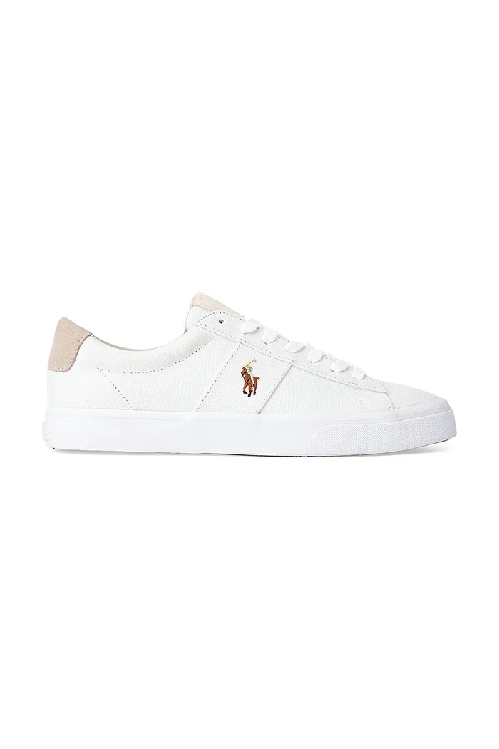 Polo Ralph Lauren - Παπούτσια δέρμα σαμουά λευκό 816749369003