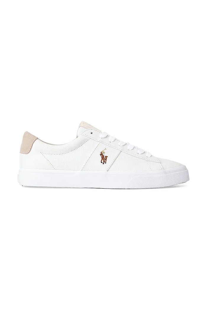 Polo Ralph Lauren - Παπούτσια δέρμα σαμουά λευκό 816749369003