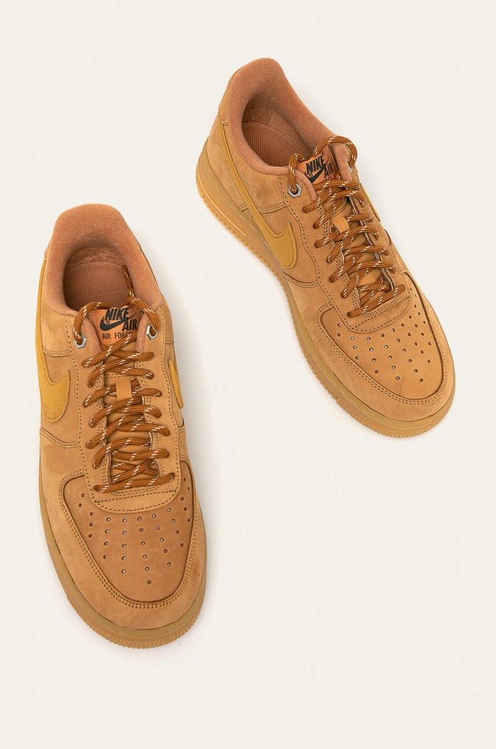 Nike Sportswear Buty skórzane Air Force 1 '07 CJ9179 brązowy AW19