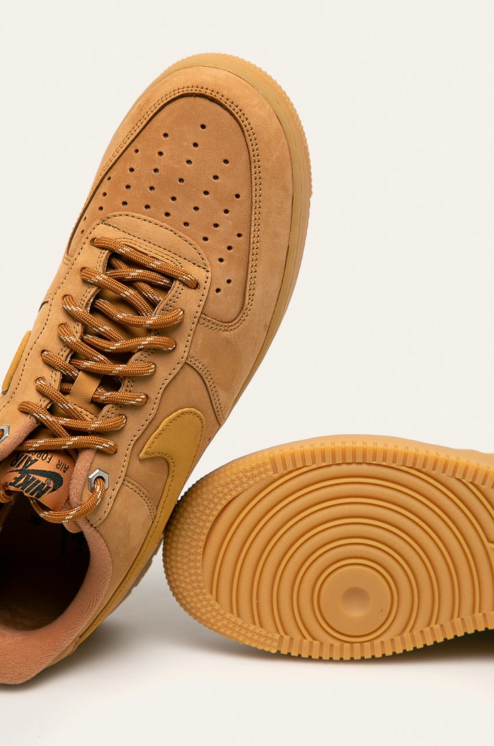 Buty skórzane Air Force 1 '07 Nike Sportswear CJ9179 brązowy