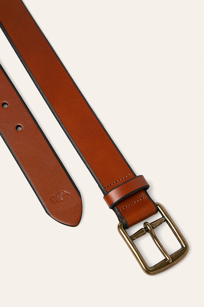 Polo Ralph Lauren - Pasek skórzany 405761993002 405761993002 brązowy AA00