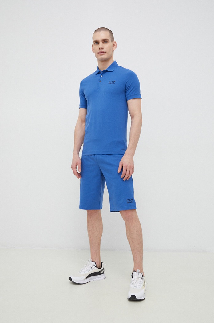 EA7 Emporio Armani poló PJM5Z.8NPF04 kék SS24
