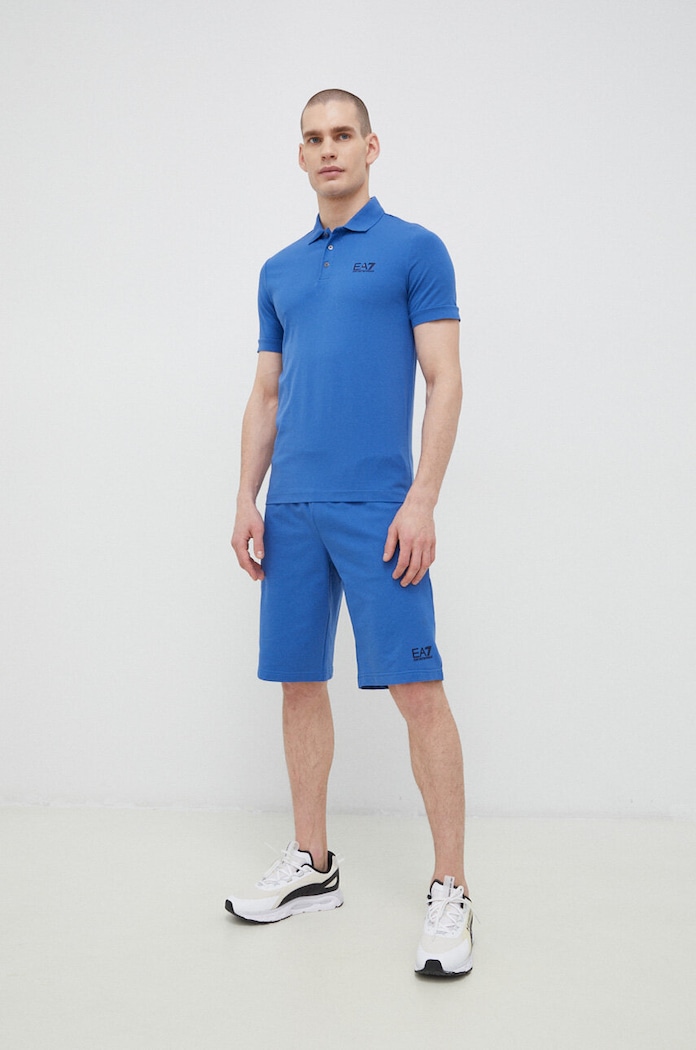 EA7 Emporio Armani poló PJM5Z.8NPF04 kék SS24
