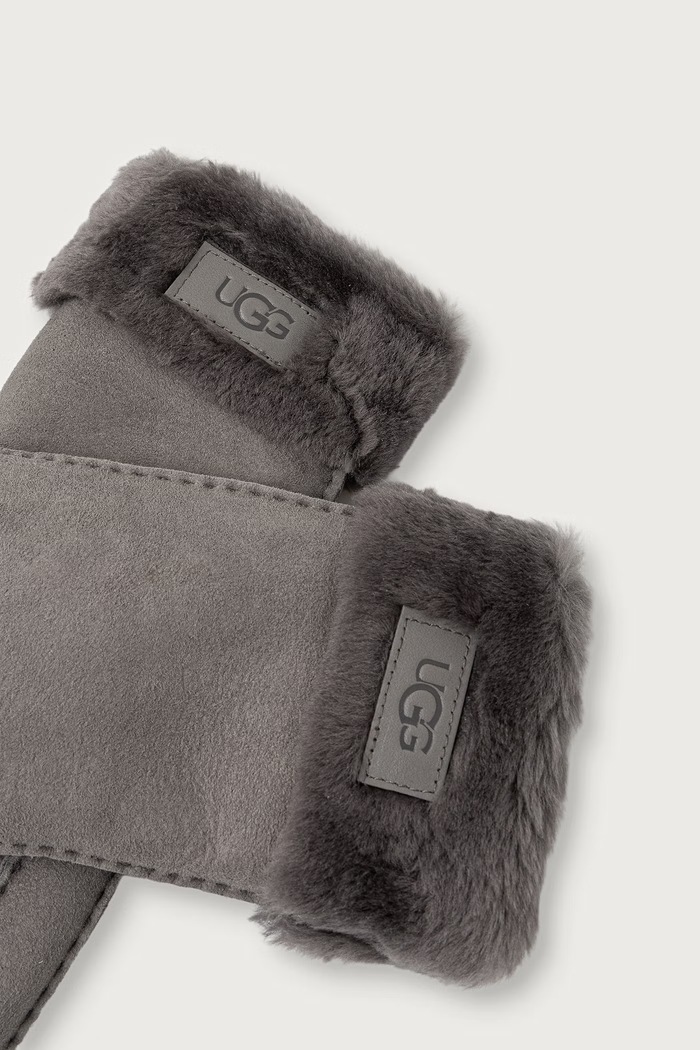 UGG Rękawiczki damskie zamszowe 17369 szary AW25