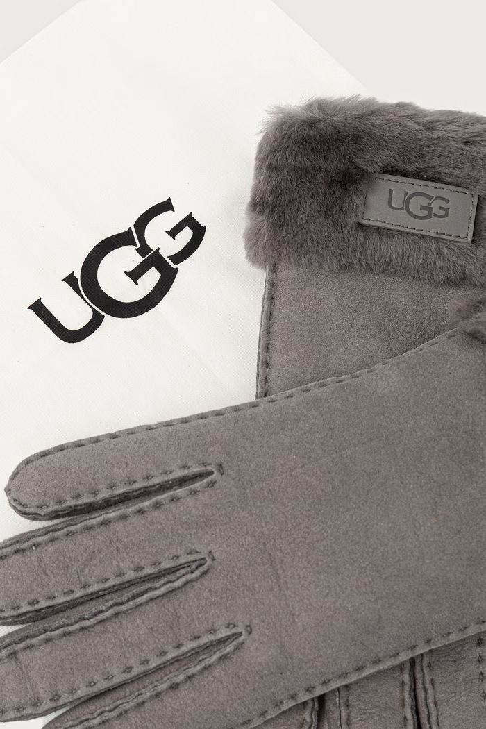 Akcesoria UGG Rękawiczki damskie zamszowe 17369 szary