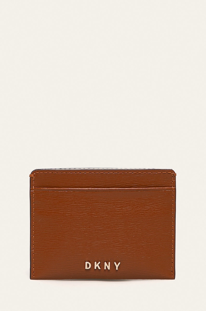 Kožené puzdro na karty Dkny hnedá R92Z3C09