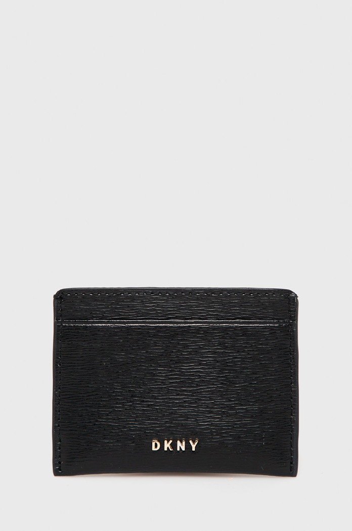 Кожен калъф за карти Dkny черен R92Z3C09
