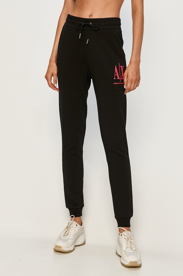 Kalhoty Armani Exchange pletenina černá 8NYPCX.YJ68Z