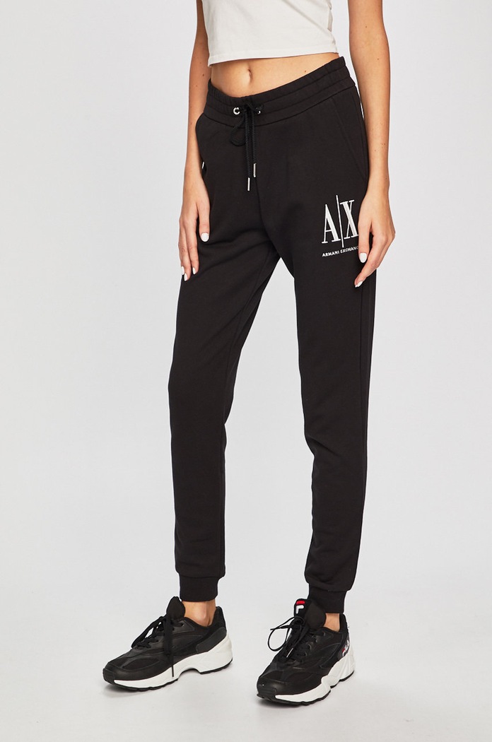 Armani Exchange nadrág dzsörzé fekete 8NYPCX.YJ68Z