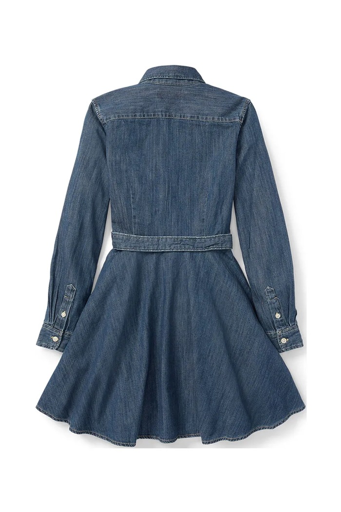 Dievča Polo Ralph Lauren - Dievčenské šaty 140-158 cm 313698860001 modrá