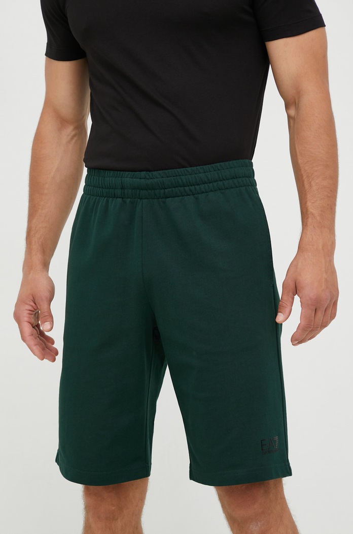 EA7 Emporio Armani szorty bawełna zielony PJ05Z.8NPS02