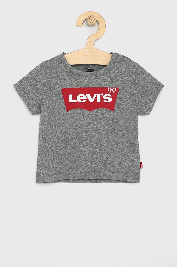 Levi's - Детска тениска 62-98 cm памук сив NP10004
