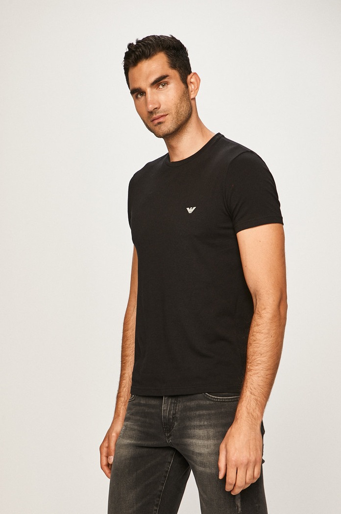 Emporio Armani - Pánske tričko (2 pak) 9A720.111267 čierna AW19