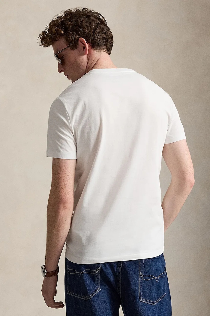 Polo Ralph Lauren - Pánske tričko 710671453008 biela SS26