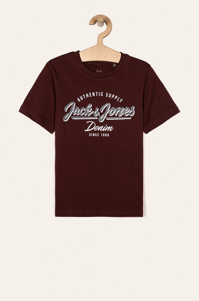 Jack & Jones - Detské tričko 128-176 cm potlač burgundské 12158430
