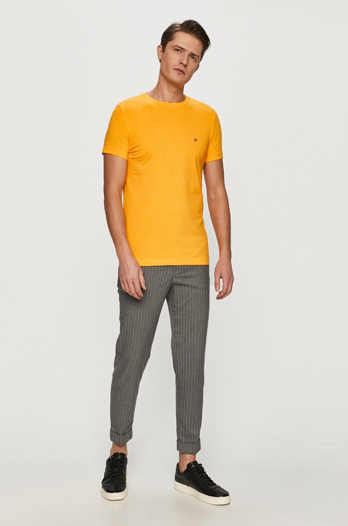 Tommy Hilfiger t-shirt MW0MW10800 żółty AW25