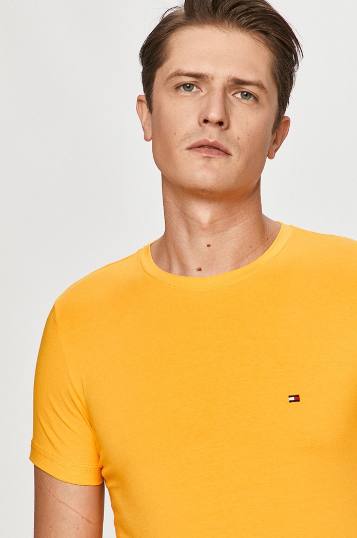 Tommy Hilfiger t-shirt żółty MW0MW10800