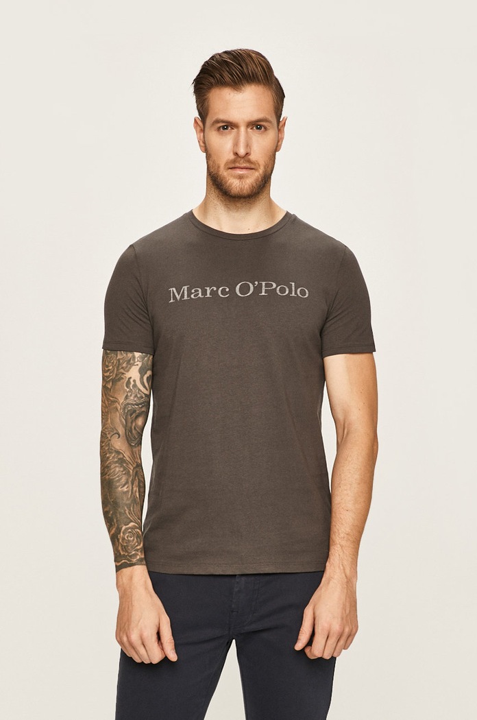 Marc O'Polo - Pánske tričko potlač sivá B21222051230