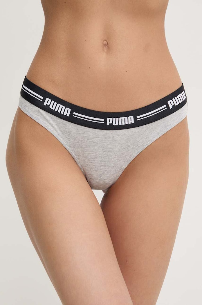 Puma stringi 2-pack nadruk szary 907854