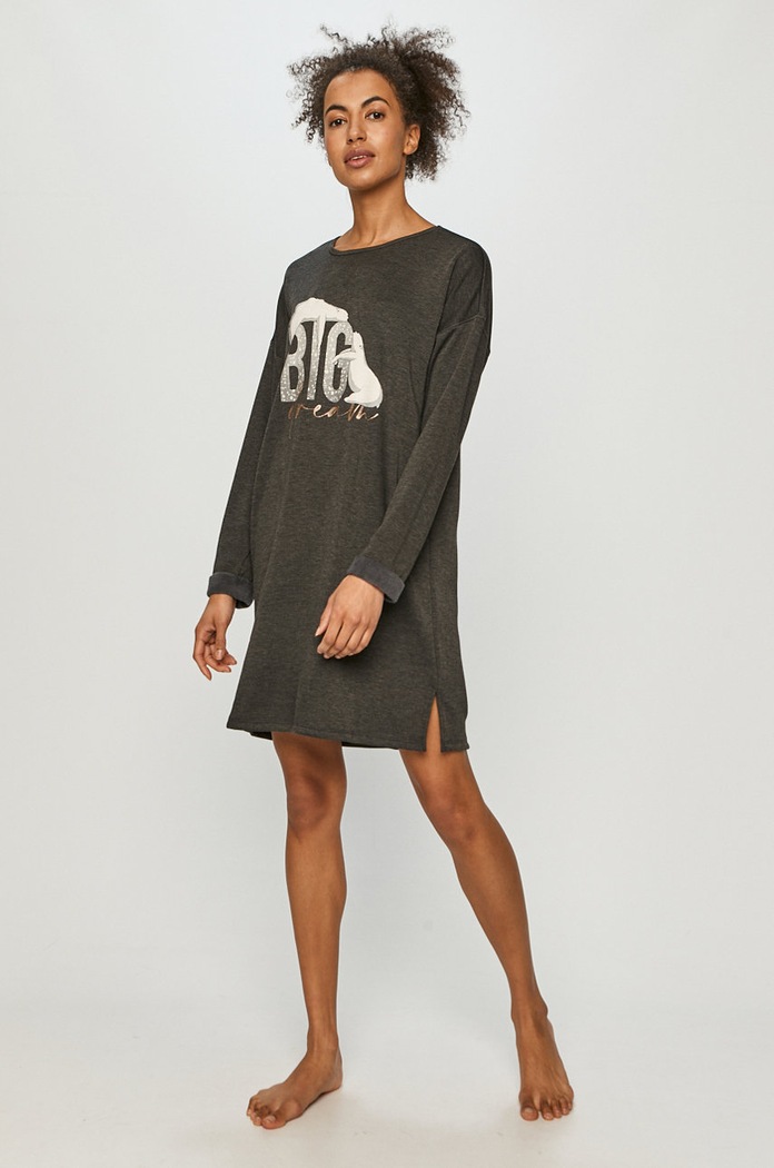Etam - Koszula nocna ORNELLA 652316504 szary AW20