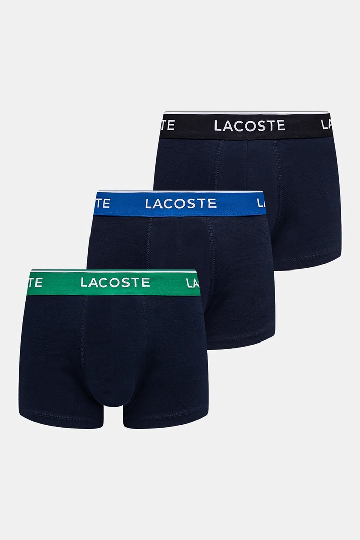 Lacoste boxeri 3-pack boxeri albastru 5H3401
