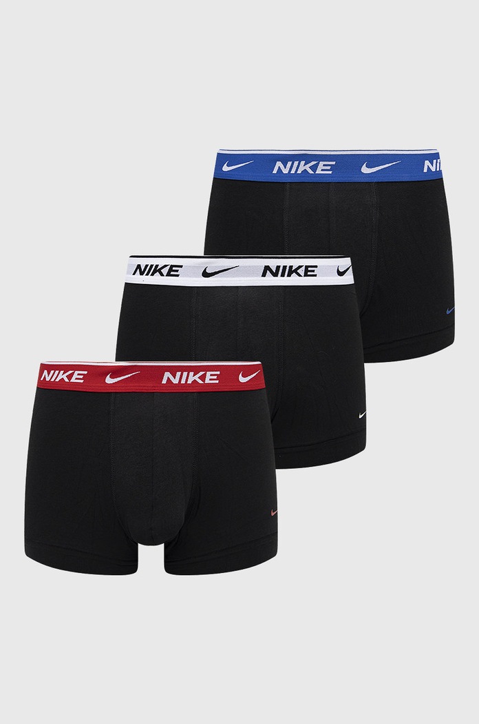 Nike přiléhavé boxerky pánské bavlněné s elastanem 3-pack pletenina bílá KE1008