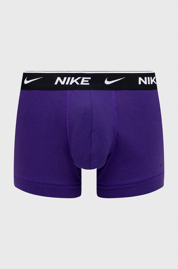 Nike priliehavé boxerky pánske bavlnené s elastanom 3-pak KE1008 fialová AA00