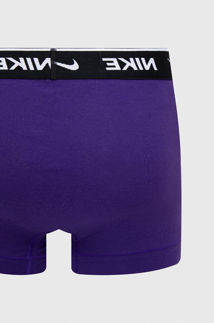 Nike priliehavé boxerky pánske bavlnené s elastanom 3-pak KE1008 fialová