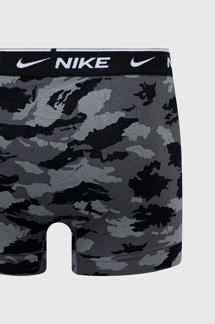 Oblečenie Nike priliehavé boxerky pánske bavlnené s elastanom 3-pak KE1008 sivá