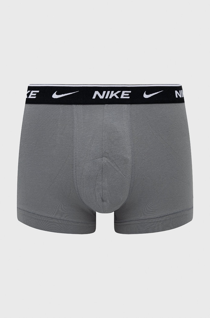 Nike priliehavé boxerky pánske bavlnené s elastanom 3-pak sivá KE1008