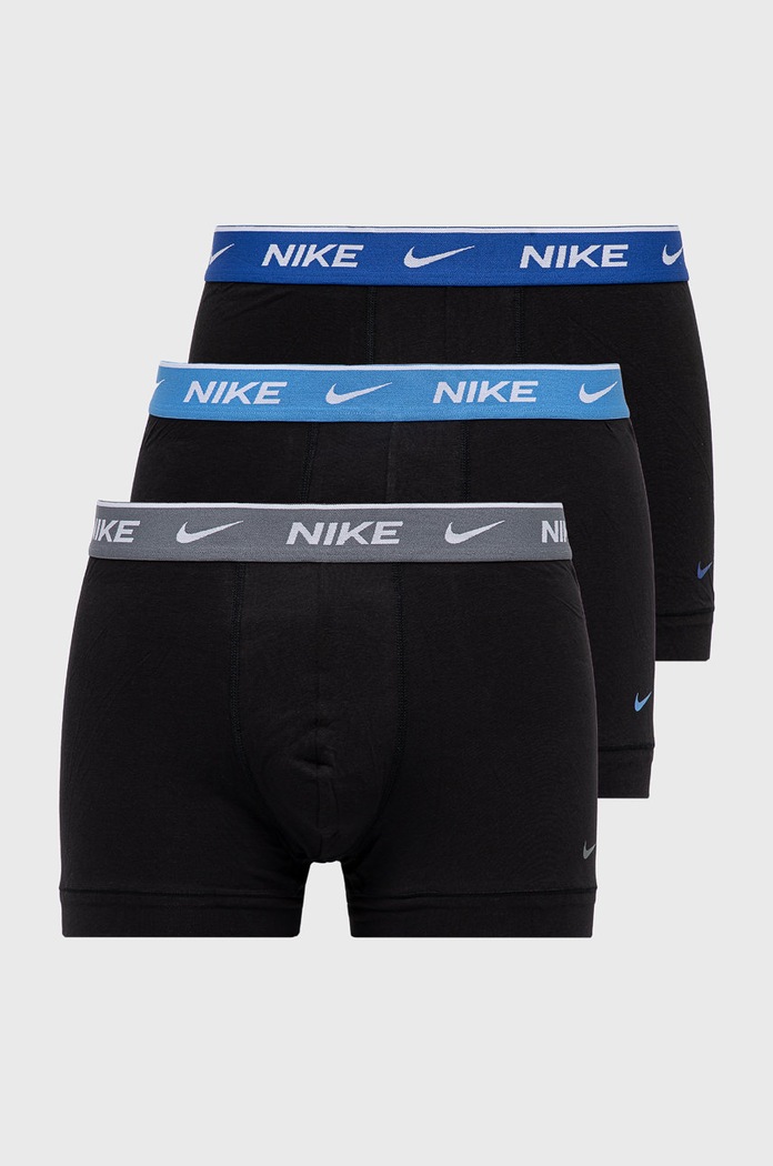Nike priliehavé boxerky pánske bavlnené s elastanom 3-pak čierna KE1008