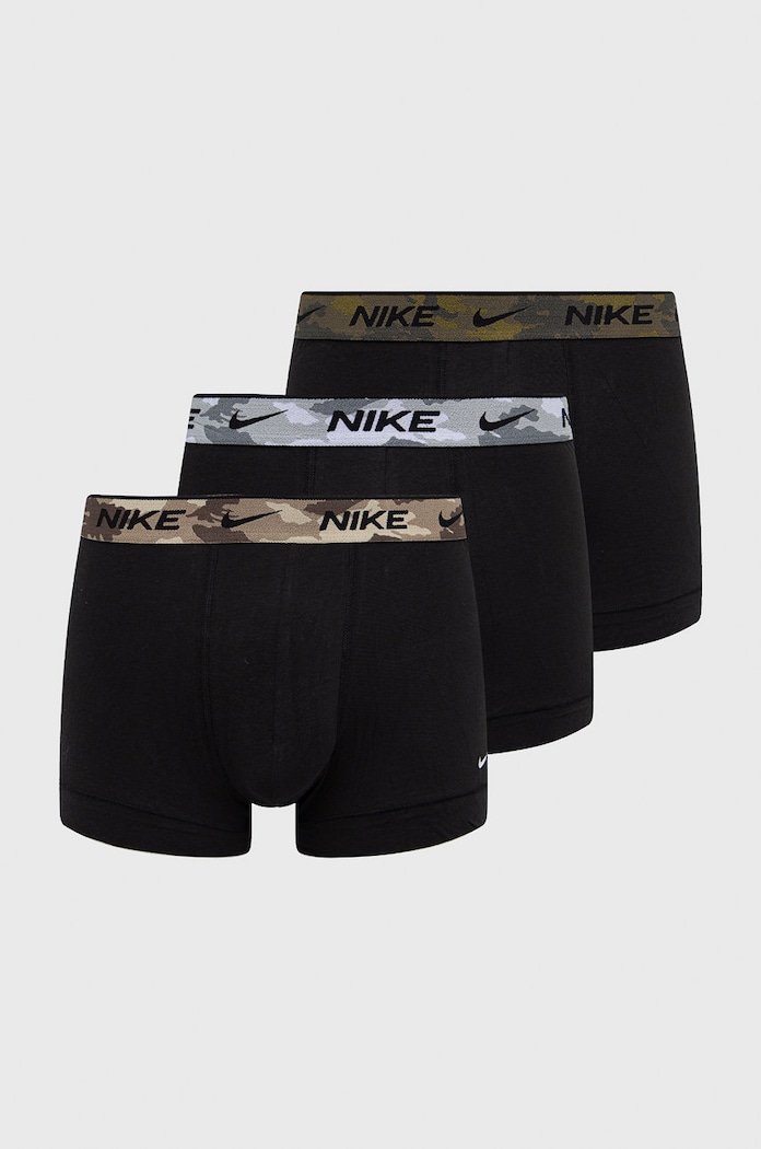 Nike Přiléhavé boxerky pánské bavlněné s elastanem 3-pack černá KE1008