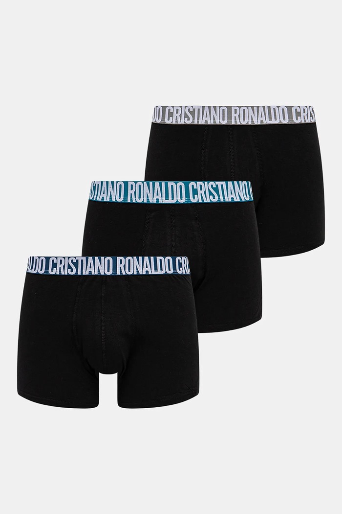 CR7 Cristiano Ronaldo - Boxerky (3-pak) pletenina čierna 8100.49.672
