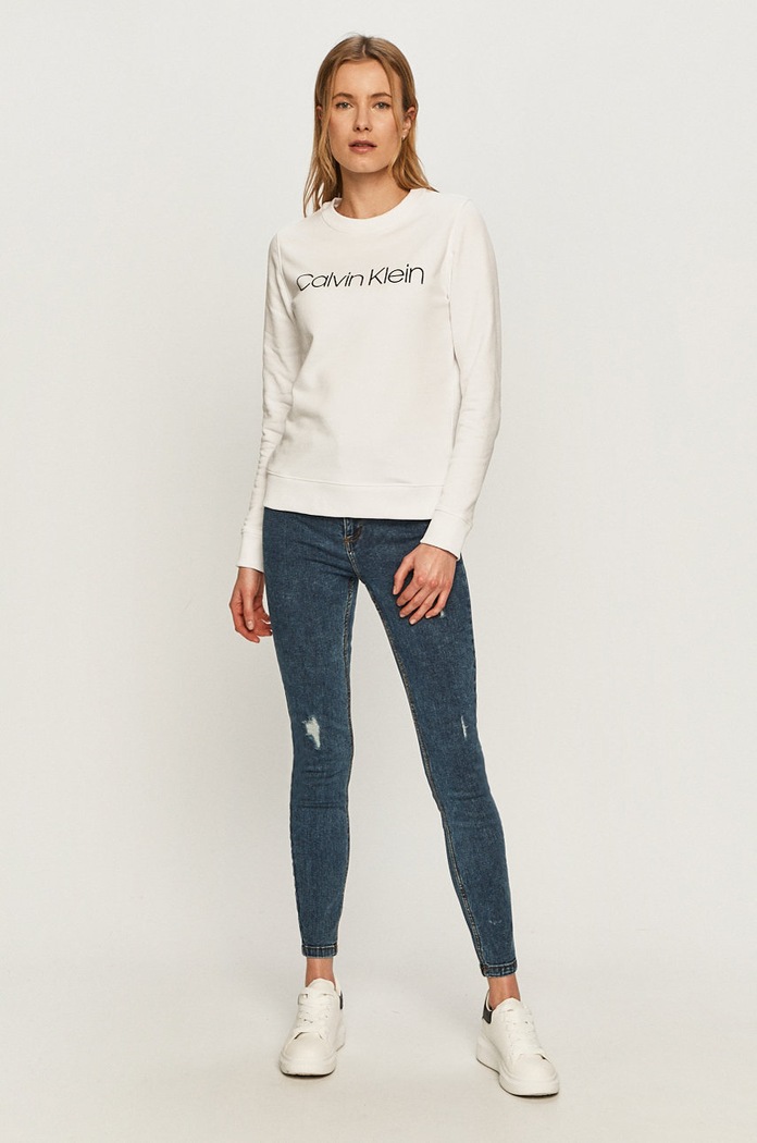 Calvin Klein hanorac de bumbac K20K202157 alb AA00