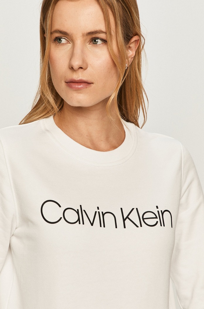 Calvin Klein hanorac de bumbac alb K20K202157