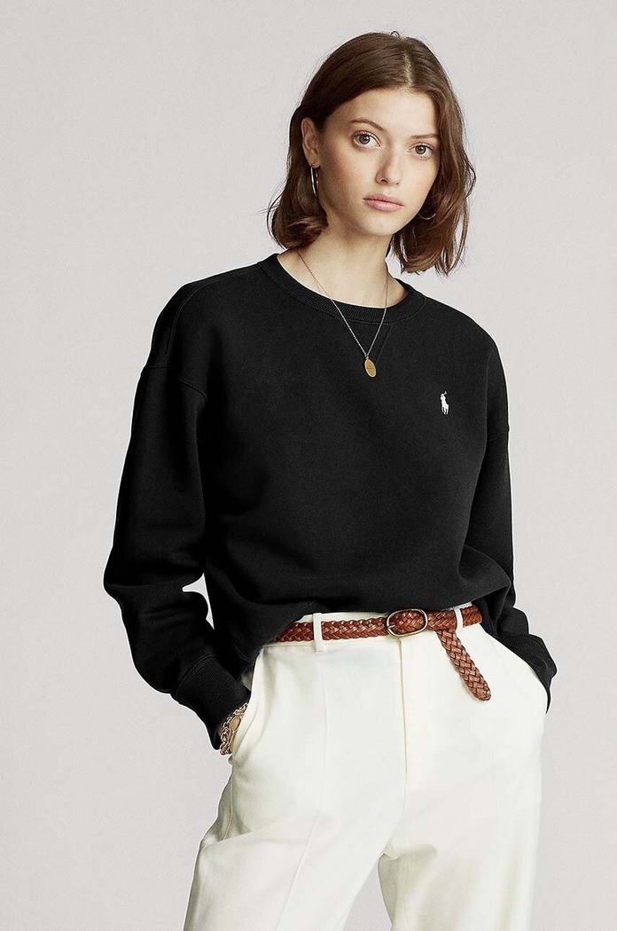 Mikina Polo Ralph Lauren bez kapuce černá 211794395001
