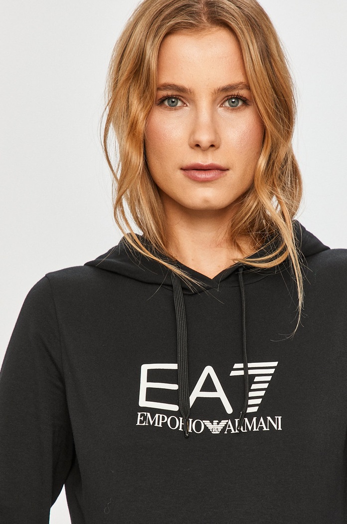 EA7 Emporio Armani - Mikina s kapucí černá 8NTM40.TJ31Z