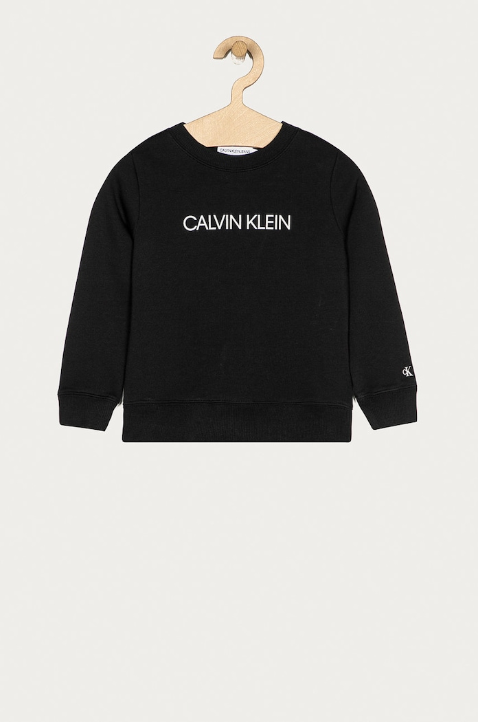 Calvin Klein Jeans - Dětská mikina 104-176 cm bez kapuce černá IU0IU00162