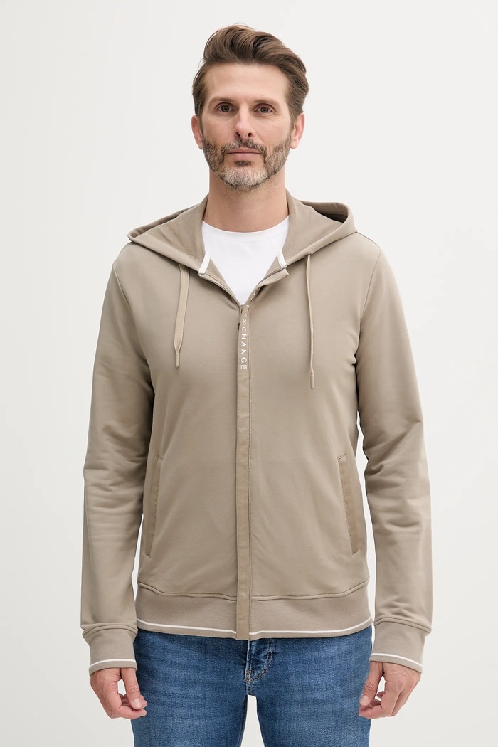 Armani Exchange bluza z kapturem beżowy 8NZM82.ZJH3Z
