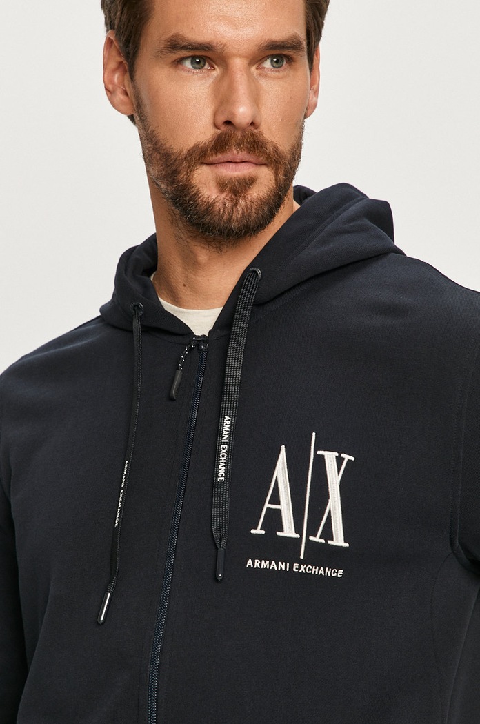Armani Exchange bluza bawełniana granatowy 8NZMPP.ZJ1ZZ