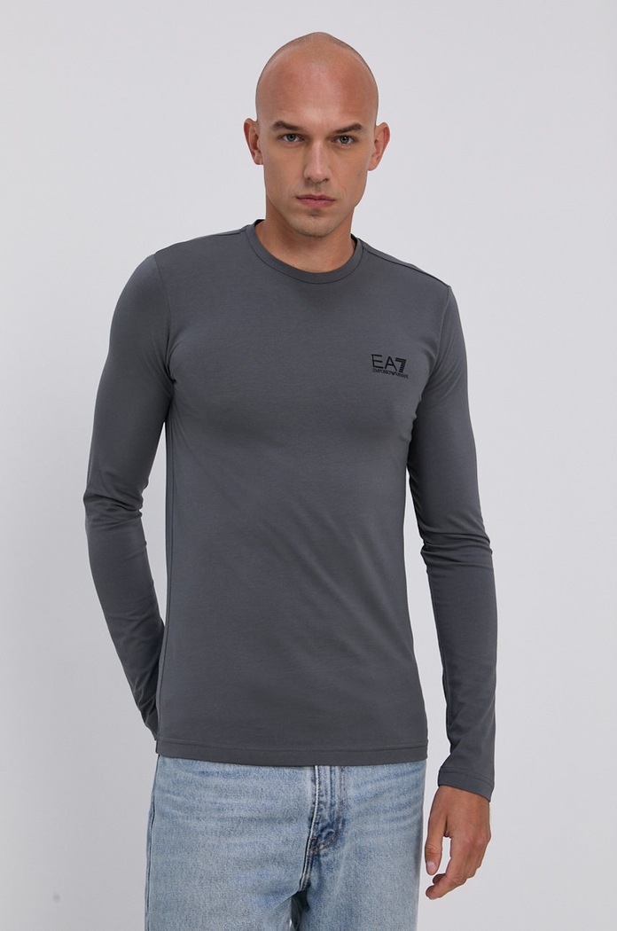 EA7 Emporio Armani Tričko s dlouhým rukávem EA7 Emporio Armani šedá 8NPT55.PJM5Z